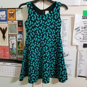 Kiddo by Katie dress Large polka dot print sleeveless fit & flare skater lined